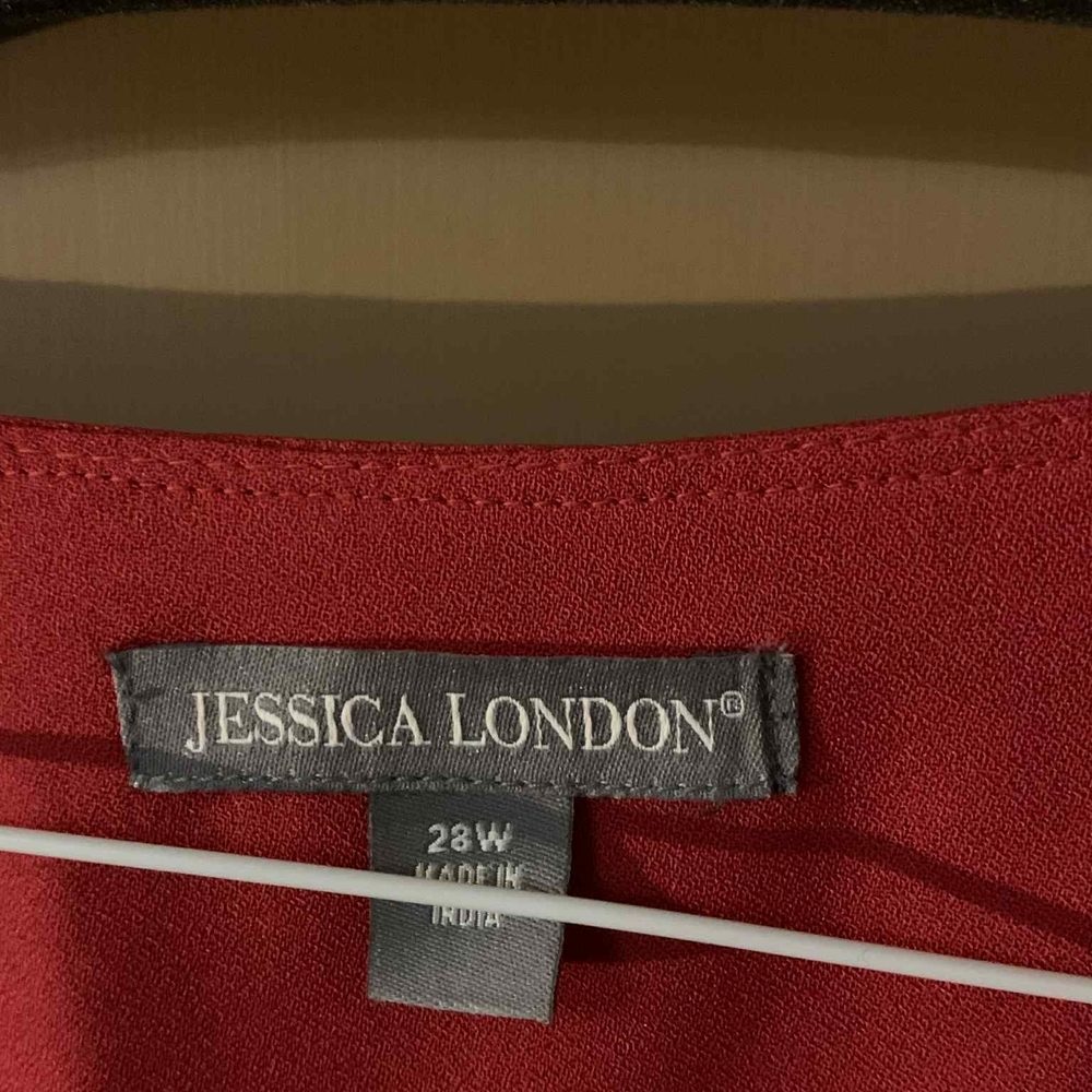 Jessica London Red Tunic Top - Picture 2 of 4